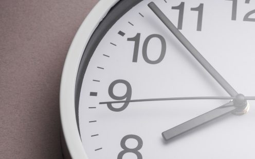 Clock with grey background