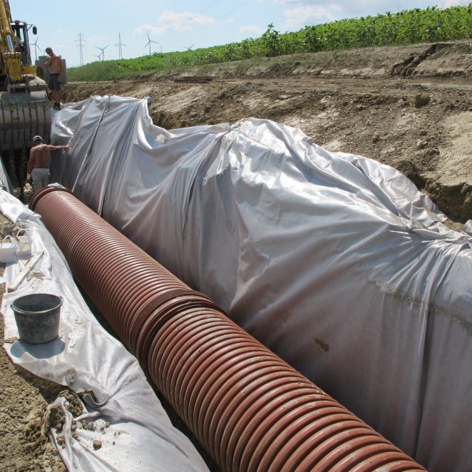 Pragma drainage pipe installation